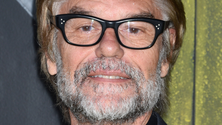 Harry Hamlin with black-frame glasses