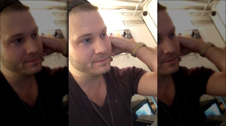 Brian Hickerson, taking a selfie video