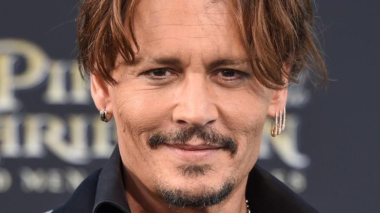 Johnny Depp gazes at the camera