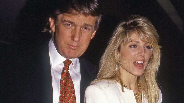 Donald Trump and Marla Maples young