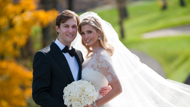 Jared Kushner and Ivanka Trump at their wedding