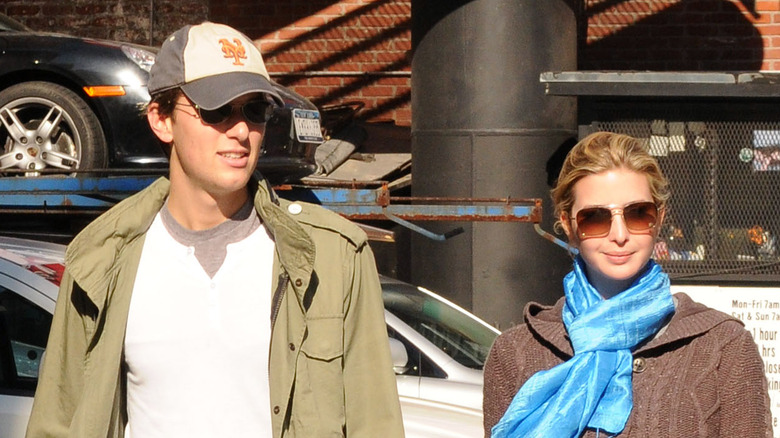 Jared Kushner and Ivanka Trump walking  