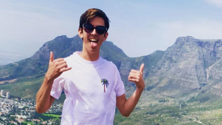 The Circle's Jack Atkins sticking out his tongue
