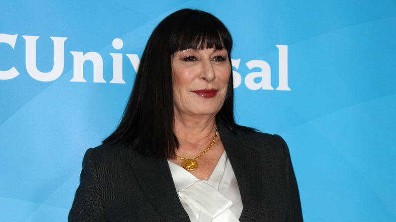 Anjelica Huston smiling