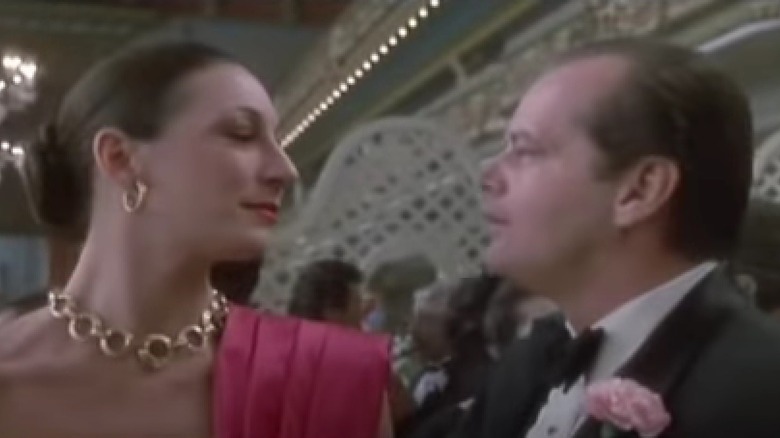 Anjelica Huston and Jack Nicholson flirting in Prizzi's Honor