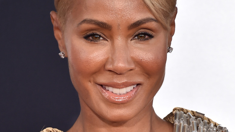 Jada Pinkett Smith, smiling, blond hair, 2019 photo