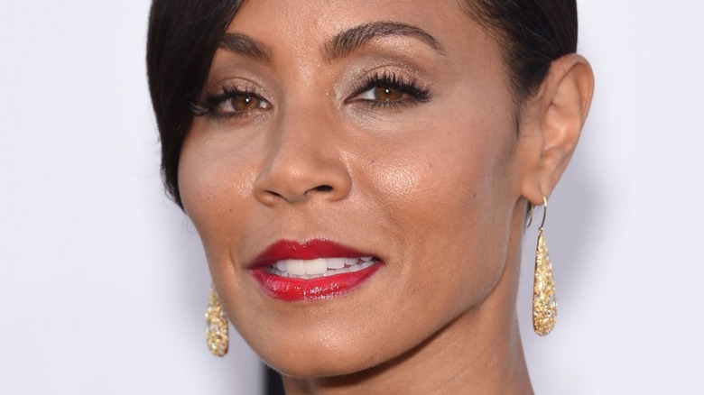 Jada Pinkett Smith smirking