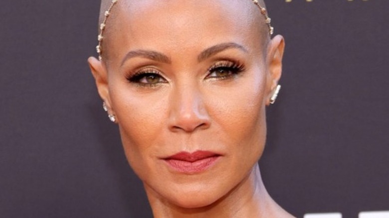 Jada Pinkett Smith smirking