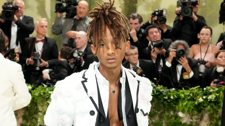 Jaden Smith wearing white