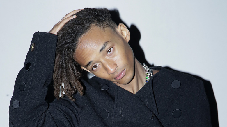 Jaden Smith wearing black