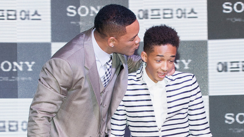 Will Smith smooching Jaden Smith 