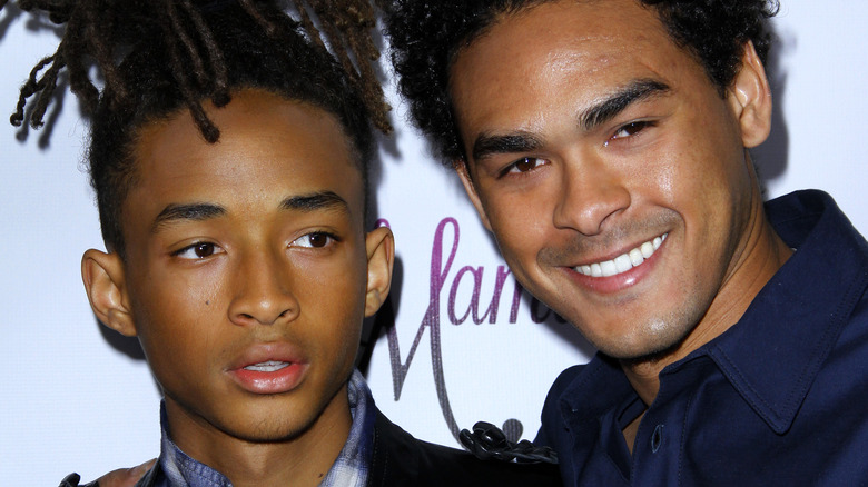 Jaden Smith and Trey Smith on the red carpet