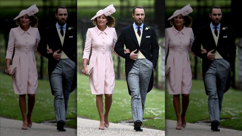James Middleton walks with Carole
