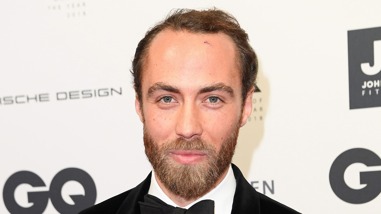 James Middleton poses in a tux