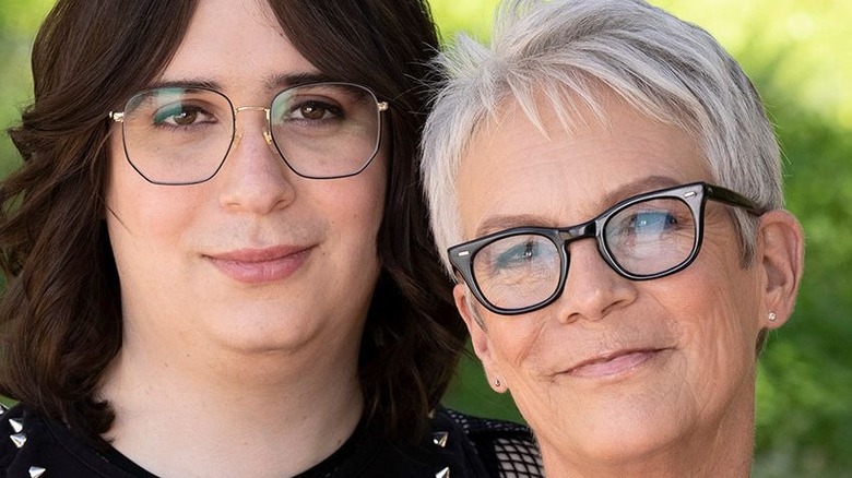 Ruby Guest posing with Jamie Lee Curtis