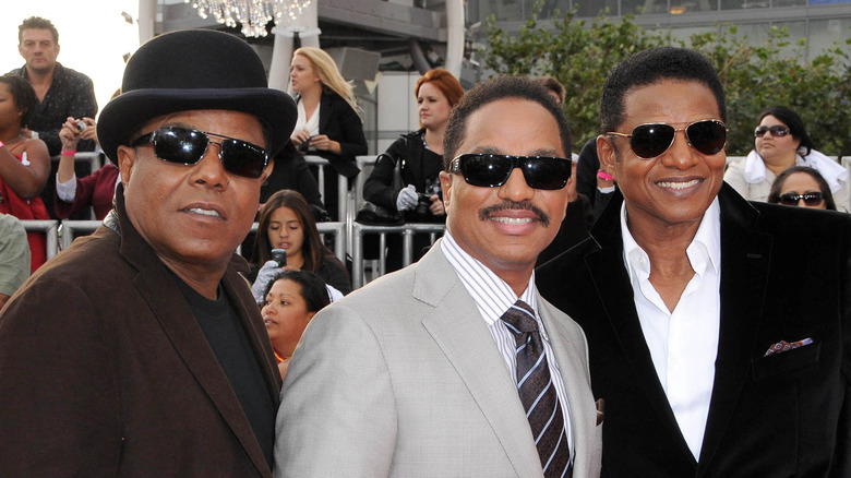 Tito, Marlon and Jackie Jackson all smiling