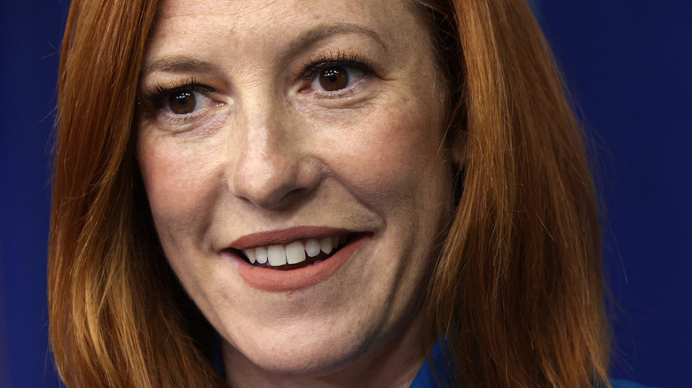 jen psaki closeup smiling nude lip