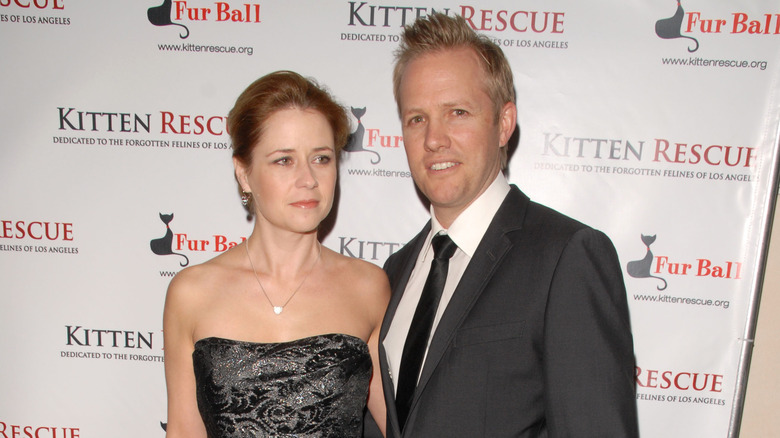Jenna Fischer and Lee Kirk on the red carpet