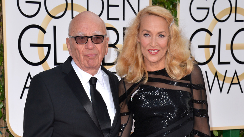 Rupert Murdoch and Jerry Hall
