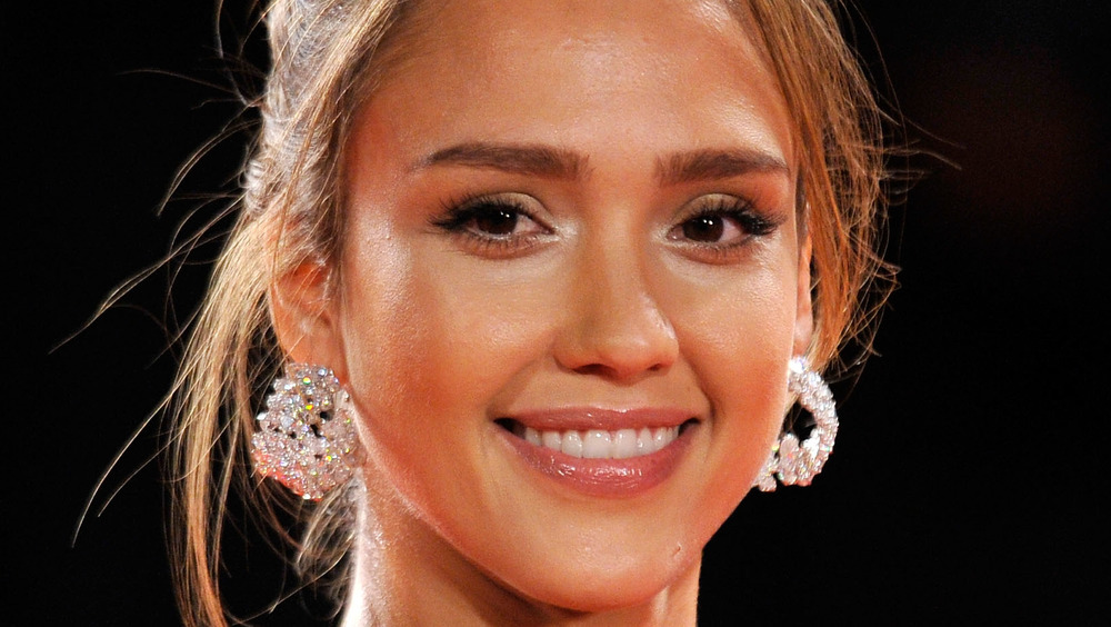 Jessica Alba smiles