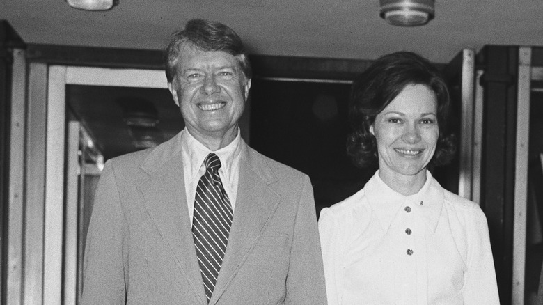 Jimmy and Rosalynn Carter smiling