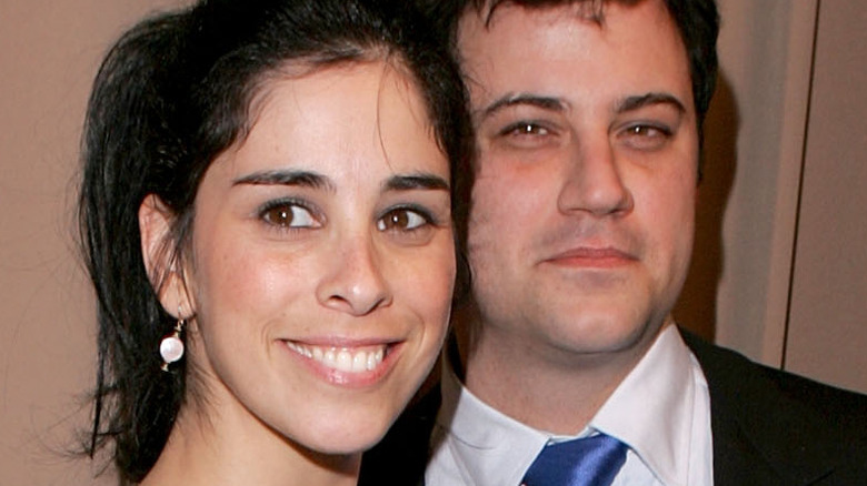 Sarah Silverman and Jimmy Kimmel smiling