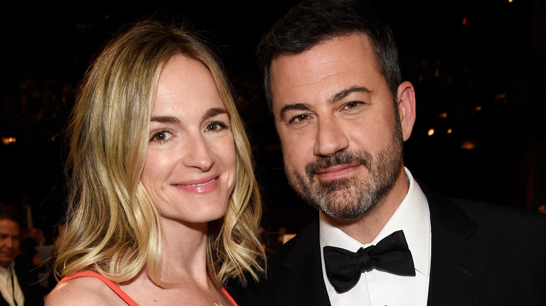 Molly McNearney and Jimmy Kimmel smiling