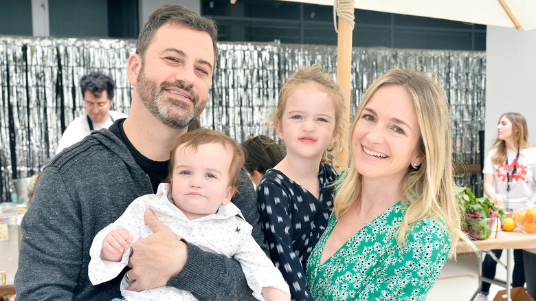 Jimmy Kimmel, Billy Kimmel, Jane Kimmel, and Molly McNearney smiling