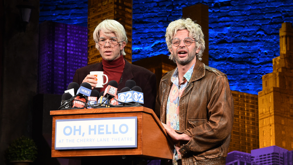 John Mulaney and Nick Kroll in character for Oh, Hello!
