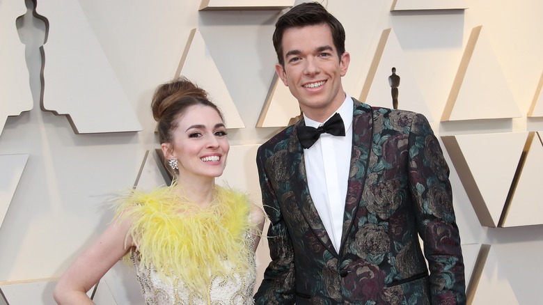 John Mulaney and Annamarie Tendler smiling 