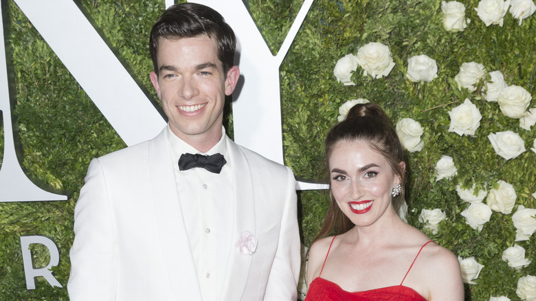 John Mulaney and Annamarie Tendler smiling 