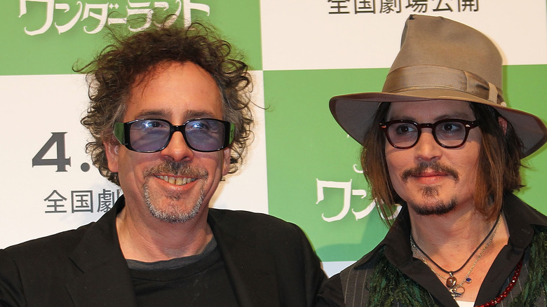 Tim Burton Johnny Depp at Alice in Wonderland Premiere