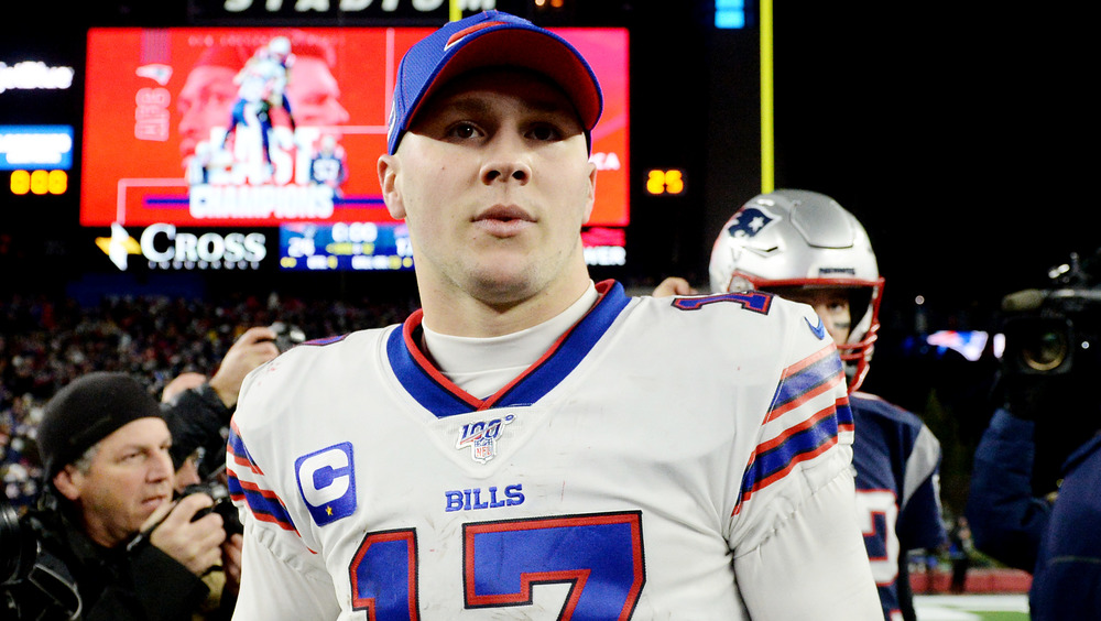 Josh Allen in Buffalo Bills gear