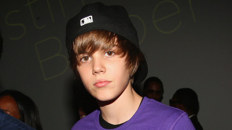 Young Justin Bieber posing