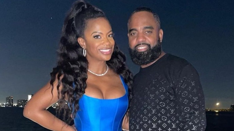 Todd Tucker and Kandi Burruss, both smiling