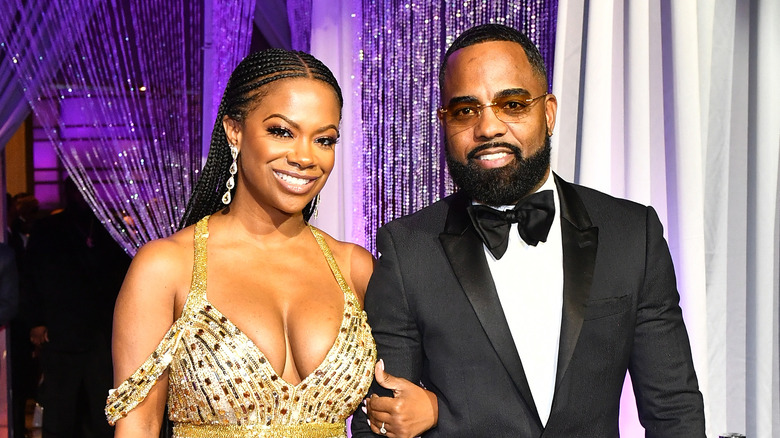 Kandi Burruss and Todd Tucker smiling together