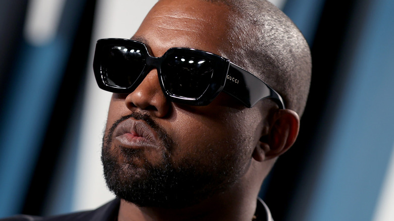 Kanye West wearing sunglasses