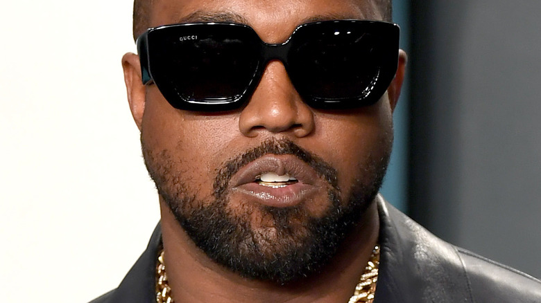 Kanye West at the 2020 Vanity Fair Oscar Party