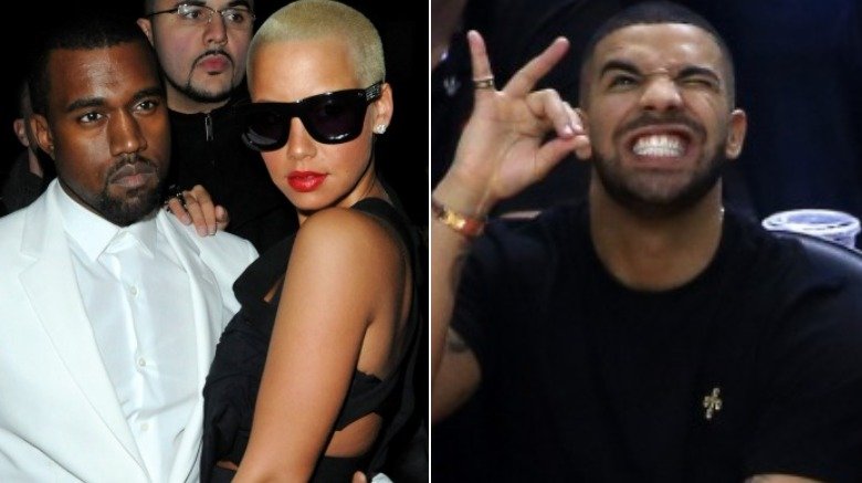 Kanye West, Amber Rose and Drake