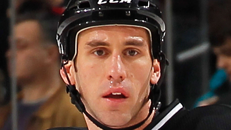 Jay Leach reacts on ice