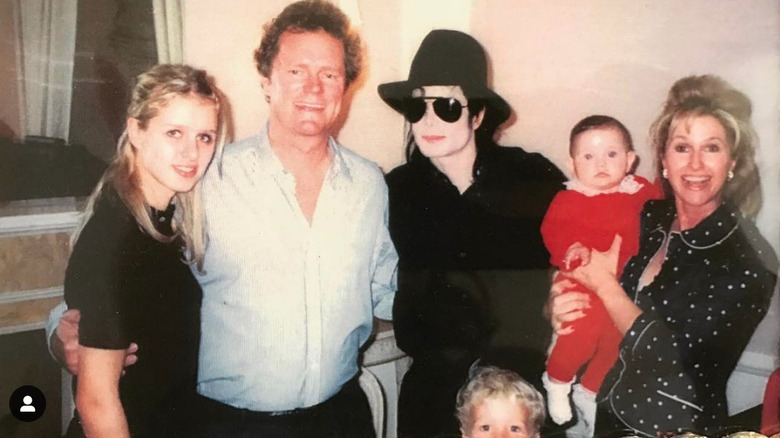 Kathy Hilton and family with Michael Jackson