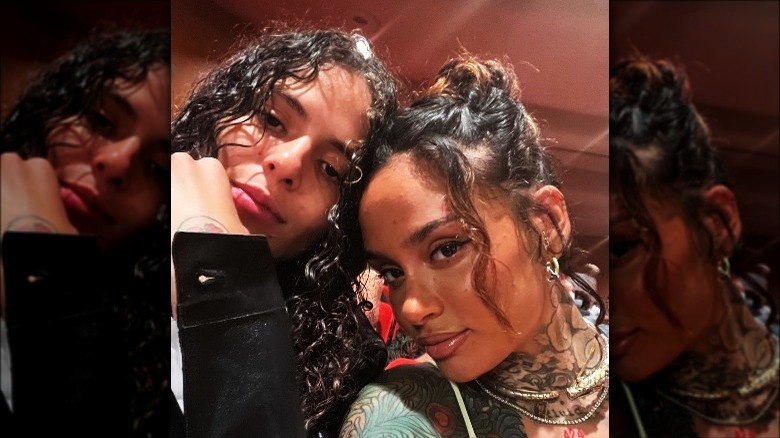 Kehlani and 070 Shake pose for selfie
