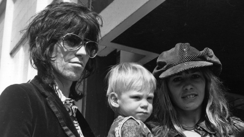 Keith Richards, wife, and son Marlon Richards, concert