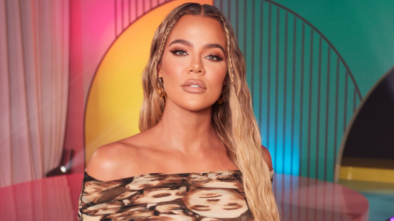 Khloé Kardashian posing