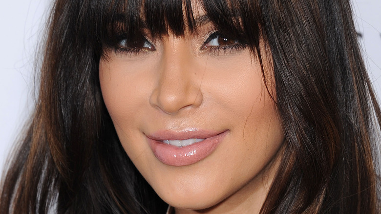 Kim Kardashian smiling