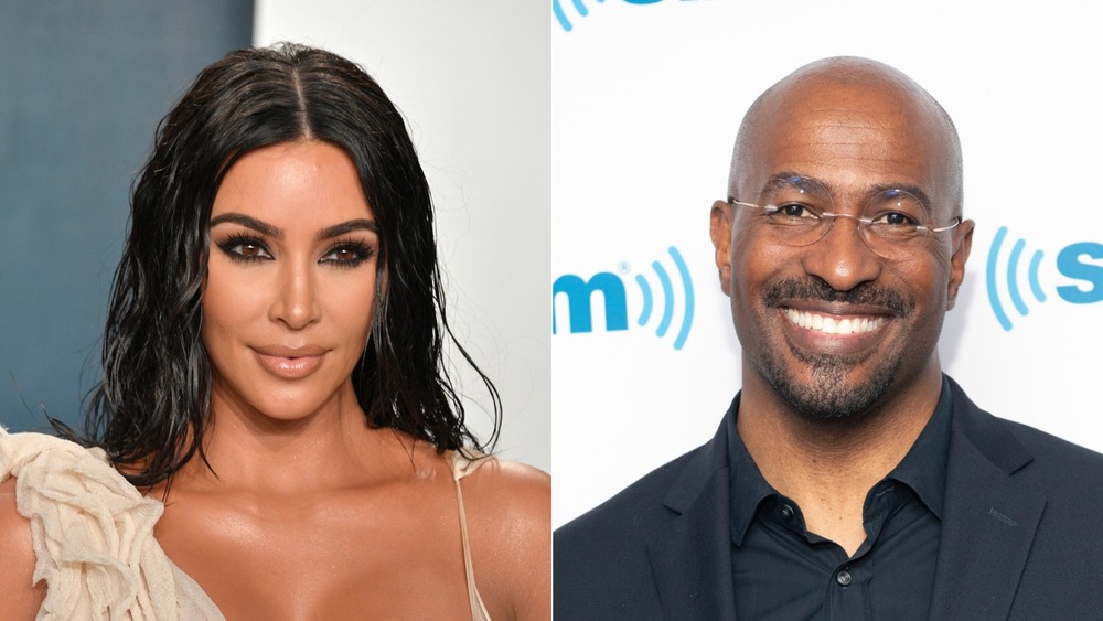 Kim Kardashian West and Van Jones smiling