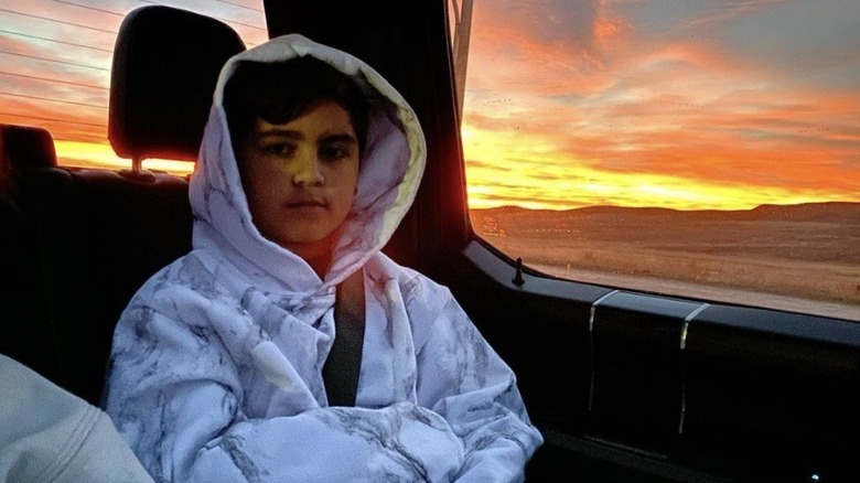 Mason Disick in a car