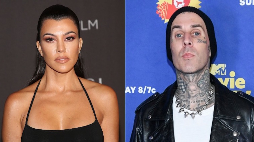 Kourtney Kardashian and Travis Barker side-by-side