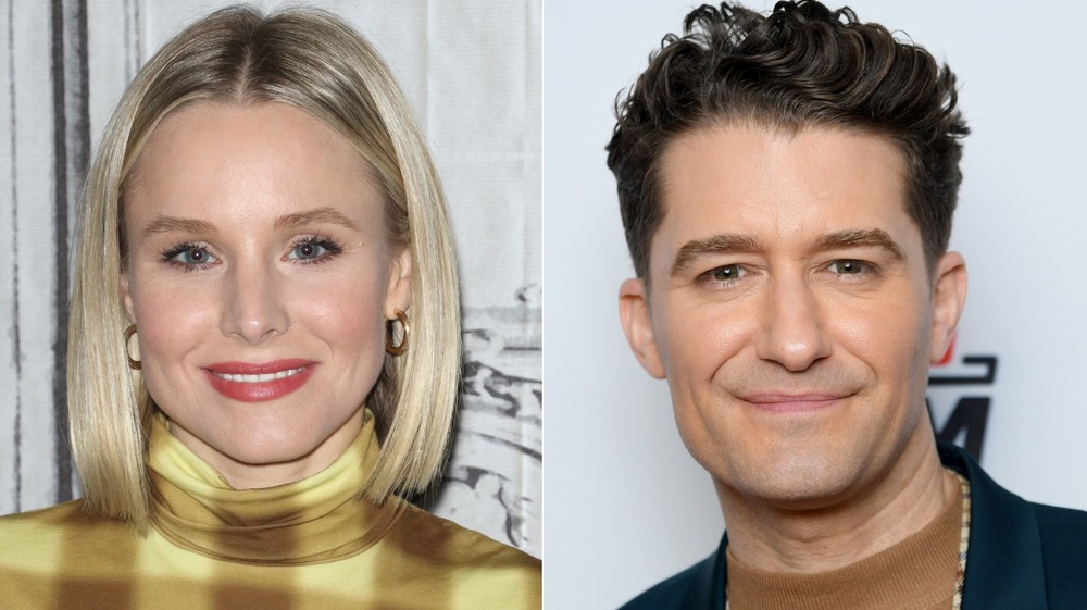 Kristen Bell smiling; Matthew Morrison smiling