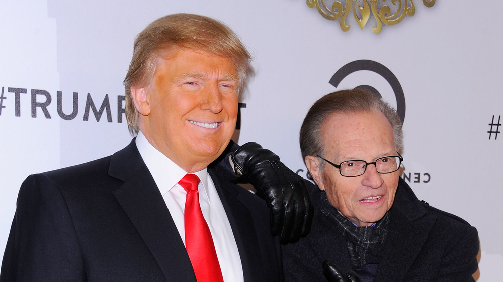 Larry King and Donald Trump on the red carpet